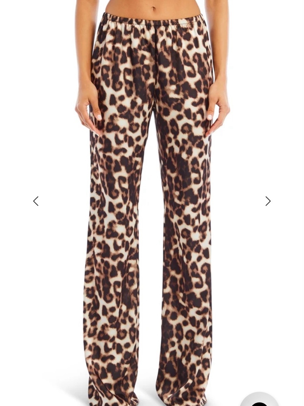 SER.O.YA Leopard-Print Wide-Leg Lounge Pants - Brown/Beige